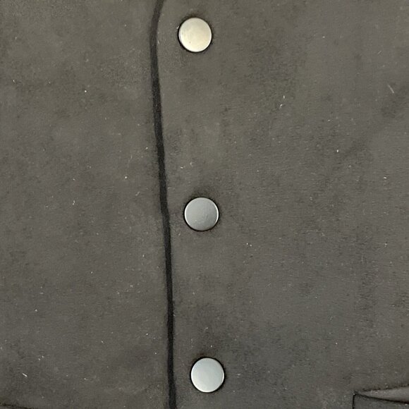 PJ PAUL JONES Men's Faux Suede Leather Suit Vest Cowboy Style Waistcoat Medium - Picture 3 of 7